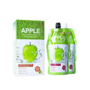 Tinte para el Cabello Negro de 500 ml, Crema Herbal de Manzana de Larga Duración para Uso Doméstico, Cobertura de Canas en 5 Minutos, Color Verde en Polvo - Product Image 1