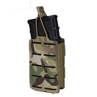 Pochette tactique simple pour chargeur, respirante, découpée au laser, compatible Molle, en polyester durable, imperméable, sans sangle, couleur personnalisable