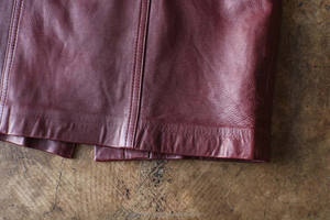 Jupes en cuir d'agneau véritable pour femmes avec technique brodée Taille respirante et naturelle - Product Image 4