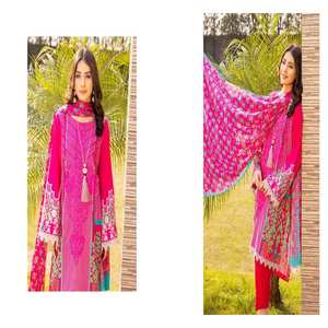 Precio al por mayor en ropa asiática con bordado pesado de marca Trajes de césped Ropa India pakistaní informal y elegante - Product Image 4