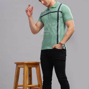 Camiseta Polo Personalizada OEM para Hombre, Camiseta Polo de Algodón de Manga Corta Informal con Rayas en Contraste, Fabricante de Camisetas Polo - Product Image 5