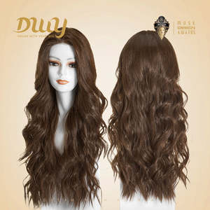 Brittany-DWY Free Part <b>Brown</b> Tresses Wavy Synthetic <b>Wig</b> with Light <b>Brown</b> Lace Front - Product Image 4