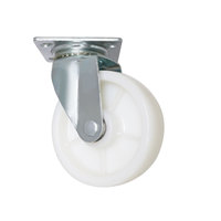 Roulette de roue en acier de 6 pouces à usage moyen avec caoutchouc thermoplastique en nylon et roulements à billes doubles