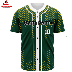 Camiseta de Béisbol Personalizada Unisex de Alta Calidad, Ropa Deportiva Transpirable para Adultos, Talla Grande, Uniforme Sublimado con Logotipo Bordado - Product Image 1