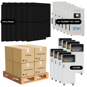 Kit solaire complet 63,4 kW - 6 onduleurs Sol-Ark 18K - Batterie lithium 122-128 kWh [EDGE PRO] - Product Image 1