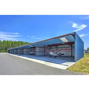 Low Cost Industrial Shed Designs Flugzeug Hangar Metallrahmen Gebäude Stahl konstruktion Hangar Konstruktion