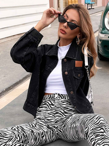 2024 mejor precio OEM mujeres diseño personalizado Color Denim 100% algodón Jean chaquetas para mujeres de buena calidad Pakistán directo de fábrica - Product Image 6