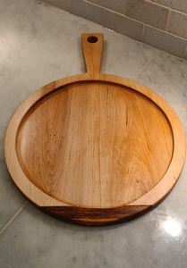 Tabla de cortar de madera de acacia de primera calidad, paleta de madera duradera con mango para tabla de queso y bloques de cortar - Product Image 4