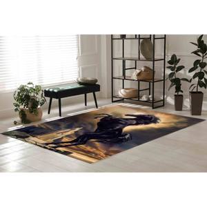 Tapis Black Stallion : Tapis à motif animal, Décoration de bureau, Tapis fin non tissé - Product Image 3