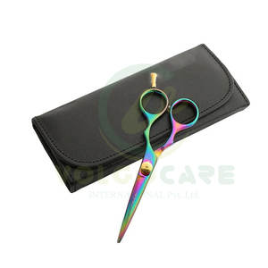 Tijeras de peluquería profesional de estilo único, tijera de corte de pelo de color arcoíris disponible en todos los diseños - Product Image 1