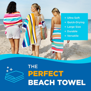 Serviette de plage absorbant l'eau en tissu pur 100% coton de style unique disponible à un prix très bas - Product Image 3