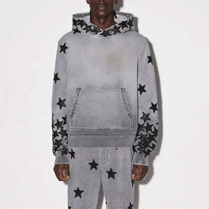 Sudaderas Unisex Extra Grandes 100% Algodón con Bordado, Lavado Ácido, Estilo Urbano, Personalizadas, Sudaderas con Capucha para Hombre y Mujer, Venta al por Mayor - Product Image 5