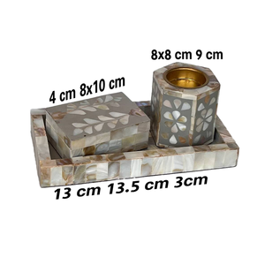 Set Mother of Pearl Incense Burner With <b>Box</b> Capiz Floral Inlay Incense Burner Bakhoor <b>Eid</b> Mubarak <b>Eid</b> <b>Gift</b> Arabian Ramadan 2023 - Product Image 6