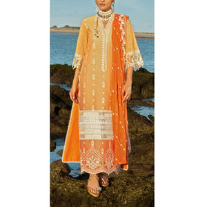 Top Branded O-Neck Solid Pattern Casual <b>Dresses</b> <b>for</b> <b>Women</b> Eco-Friendly Heavy Embroidery Lawn <b>Dress</b> Suits New Washable - Product Image 1