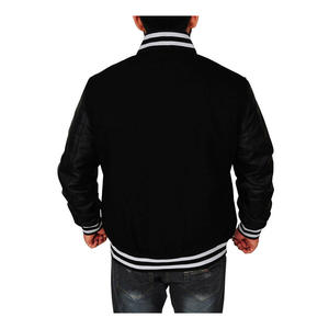 2025 prix de gros personnalisé High Street à manches longues Baseball Varsity veste pour hommes Stand dernières conceptions plaine blanc Varsity - Product Image 6