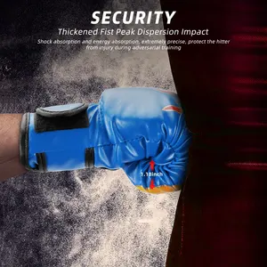 ถุงมือฝึกชกมวยถุงมือชกมวยหนัง PU สำหรับมืออาชีพปรับแต่งได้2024ออกแบบได้ตามต้องการ - Product Image 4