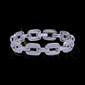 Bracelet de tennis unisexe élégant en zirconium cubique AAA Hip Hop glacé or CZ cadeaux pour mariage et anniversaire - Product Image 1