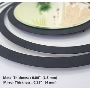 Adorable espejo de metal geométrico, decoración de pared de espejo moderno, espejo de pared redondo moderno de metal - Product Image 2