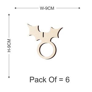 Rond de serviette en bois en forme de cerf Décor de table unique pour les fêtes de Noël et autres événements pour les pièces de centre de table - Product Image 6