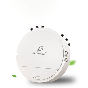 White Rechargeable Smart Robot Vacuum Cleaner USB Power Source Automatic Cleaning Navigation Wet <b>Dry</b> <b>Mopping</b> for Hotels - Product Image 1