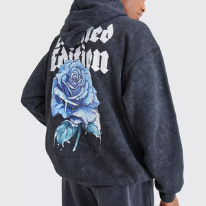 Nuevo diseño superventas hombres ácido lavado sudaderas con capucha bajo MOQ venta al por mayor hombres ácido lavado sudaderas con capucha para la venta - Product Image 2