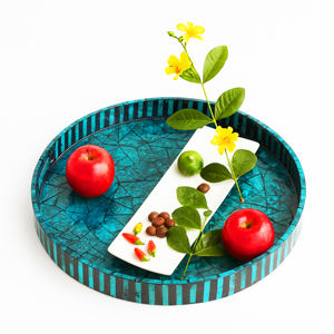 VietnamCrafts Rustic Vietnam <b>Lacquerware</b> Tray Eco-Friendly Folk Art Durable for Cafe Dining Table Serving Elegant - Product Image 4