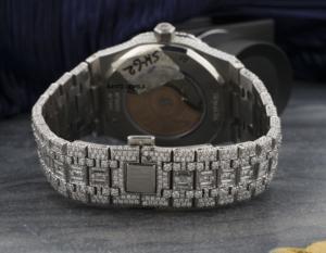 Reloj de Lujo con Incrustaciones de Moissanita, Estilo Hip Hop, Completamente Cubierto de Diamantes VVS1, Reloj de Pulsera Brillante - Product Image 4