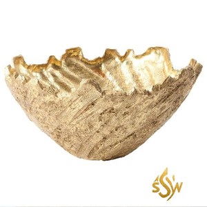 Bol de nourriture de table décoratif au design exclusif, forme personnalisée plaquée or, ustensiles de cuisine, bol de service japonais indien - Product Image 2