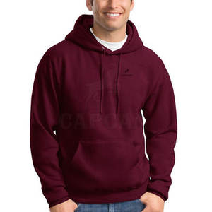 Fabrication professionnelle taille personnalisée hommes vêtements d'hiver décontractés sweats à capuche tissu solide imprimé à capuche fermeture éclair conception teint uni - Product Image 5