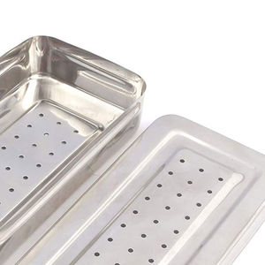 Bandeja Reutilizable para Hospital, Caja de Acero Inoxidable Perforada de 25x12x5cm para Esterilización de Instrumentos Médicos - Product Image 6