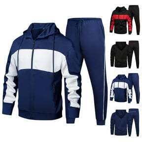 Ensemble de survêtement deux pièces unisexe en coton épais et doux, respirant, couleur contrastante, style streetwear, personnalisable OEM en gros - Product Image 4