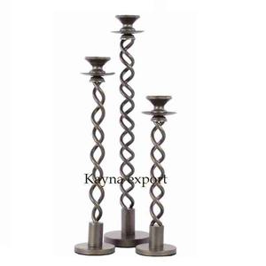 Custom Black Iron Two Holder Candle Stand Handcrafted Luxury Metal Lighting <b>Decors</b> for Home <b>Christmas</b> <b>Decor</b> on <b>Sale</b> - Product Image 3