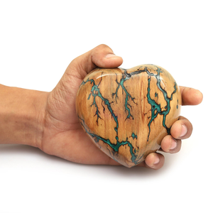 Urnas de recuerdo de corazón de palisandro hechas a mano, venas epoxi azules, urnas de cremación para mascotas y humanos, recuerdos para recuerdos - Product Image 5