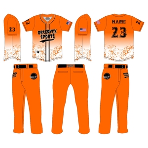 Uniforme de béisbol de poliéster para adultos con logotipo personalizado de alta calidad para ropa de equipo Suministro directo de fábrica - Product Image 5