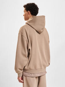 Sweat à capuche unisexe zippé en molleton de couleur unie avec poches Veste streetwear décontractée chaude d'hiver pour hommes et femmes - Product Image 2