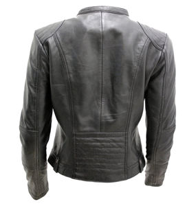 Chaqueta de cuero genuino para mujer de alta calidad 2026, tela de pana, estilo de cuero Natural ajustado para Otoño e Invierno - Product Image 6