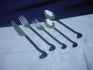 Ensemble de couverts en platine de luxe de qualité supérieure en acier inoxydable 304 vente en gros espace personnalisé élégant cadeaux de fête d'affaires CLASSIC - Product Image 5