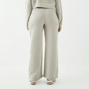 Top Tendance Article 100% Coton Pantalon de Survêtement Femme Logo Imprimé Personnalisé Couleur Unie avec Poches Latérales Coupe Ample Dames Jogger - Product Image 2