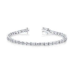 Brazalete de Tenis con Diamantes Baguette (Naturales) en Canal de Platino - Product Image 1