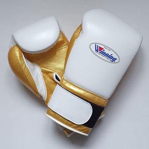 Manufacture High Quality Custom Made OEM Design White Winning Boxing <b>Strap</b> up Gloves Made With Genuine Leather Sparring Gloves - Product Image 6