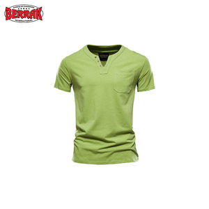 Camiseta de punto liso de diseñador de algodón 100% para hombre, ropa de talla grande con logotipo personalizado, patrón sólido - Product Image 6