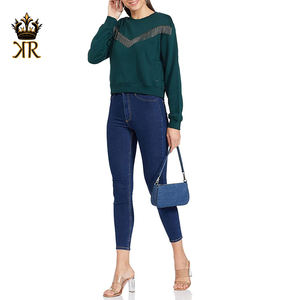 Sweat-shirt pour femmes tendance, décontracté, manches longues, pull coréen à col rond, sweat-shirt pour femmes, coton respirant - Product Image 4