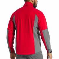 Veste de golf à capuche pour homme, col montant en toile, tissu extensible respirant, coupe-vent imperméable, option logo personnalisé, style formel