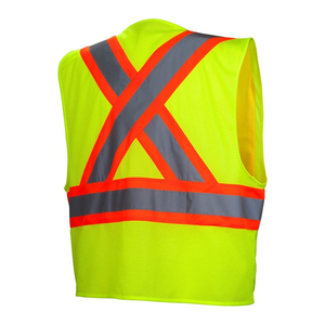 Chaleco de seguridad de poliéster de alta visibilidad con logotipo personalizado al por mayor, bolsillos de seguridad, reflectante multifunción para trabajadores de la construcción - Product Image 2