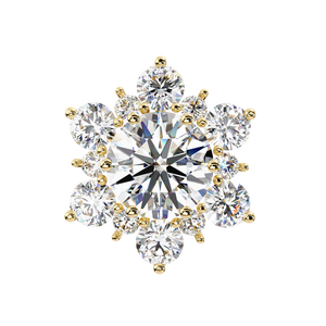 18K <b>Gold</b> Unique <b>Earring</b> with Lab-Grown Diamond Premium Diamond <b>Earrings</b> - Product Image 2