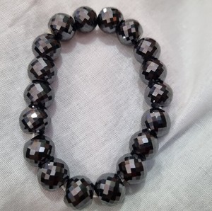 Cuentas de moissanita negra de grado AAA, piedras facetadas pequeñas de 8mm y 4mm para fabricación de pulseras y collares de joyería personalizada - Product Image 1