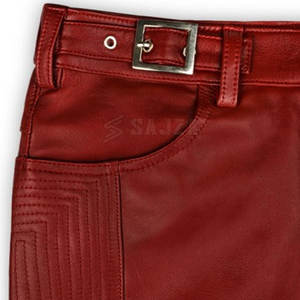 Precio al por mayor pantalones de cuero por encargo para los hombres con logotipo personalizado pantalones de cuero de diseño único - Product Image 4