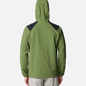 Chaqueta Softshell duradera de poliéster para hombre, cortavientos impermeable con cierre de cremallera para aventuras al aire libre y ropa informal - Product Image 6