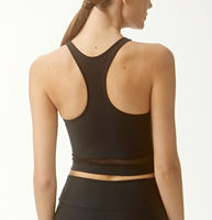Sujetador Deportivo de Reciclaje para Yoga, Sujetador de Realce Acanalado de Alto Impacto, con Malla Frontal, sin Costuras, Hebilla Ajustable, Cuello en V, XXX