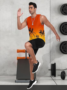 <b>Men</b> Graphic Tank Tops Sleeveless Workout Gym <b>Shirts</b> <b>Beach</b> Hawaiian Coconut Tree Patriotic Style T-<b>Shirt</b> - Product Image 6